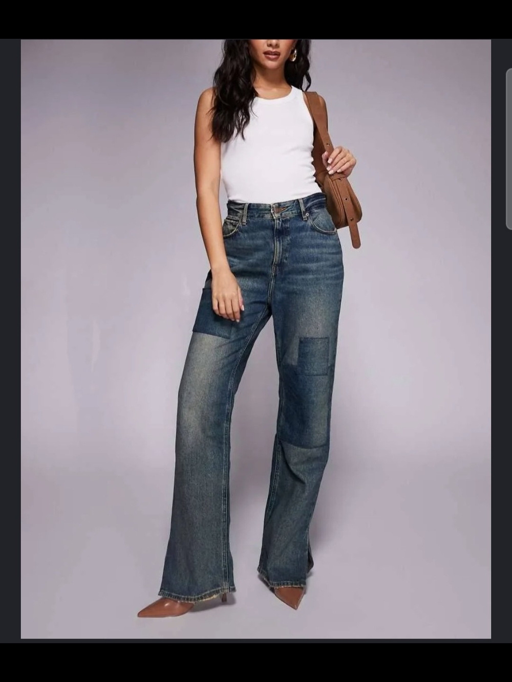 Good American Wide-Leg High-Rise Jeans - Blue Wash - Picture 5 of 5